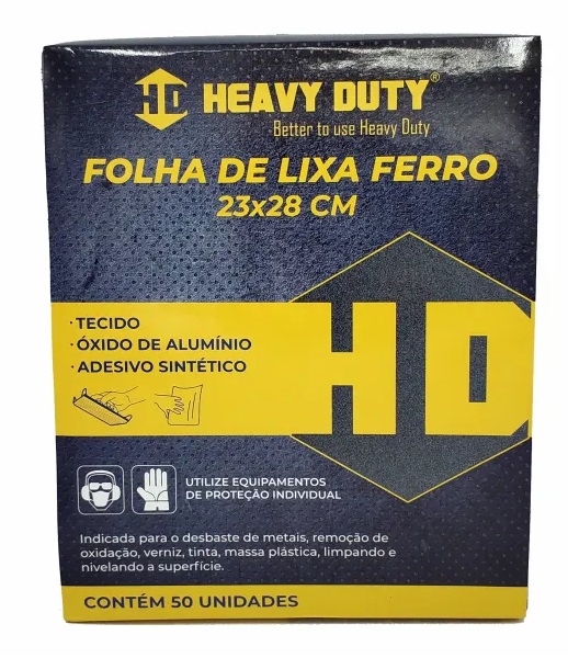 Folha de Lixa para Ferro Grão 80 | Lixa Abrasiva para Metais, Remoção de Ferrugem e Preparação de Superfícies