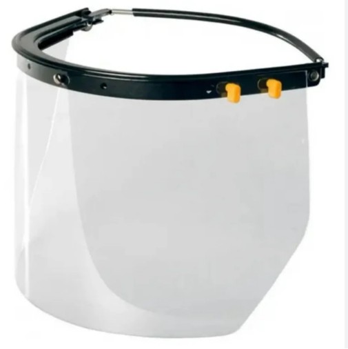 Protetor Facial com Suporte e Visor Incolor Carbografite | Para Uso com Capacete | CA 25721