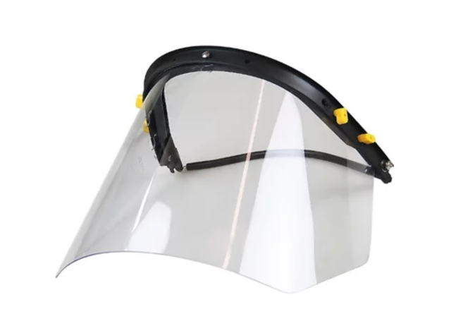 Protetor Facial com Suporte e Visor Incolor Carbografite | Para Uso com Capacete | CA 25721